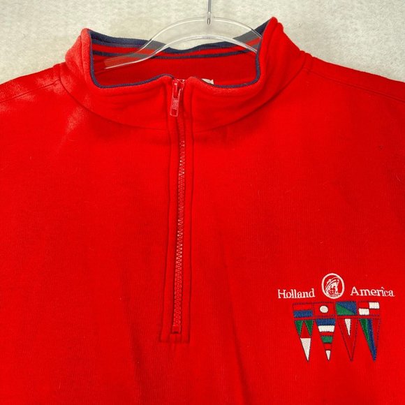 Vintage HOLLAND AMERICAN Cruise Line Unisex L Embroidered Nautical Sweatshirt - Picture 5 of 13